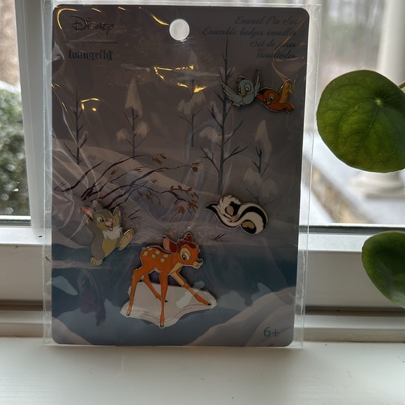 Loungefly Disney Bambi Snow Day & Friends Enamel Pin Set 4 Pins - Picture 5 of 11